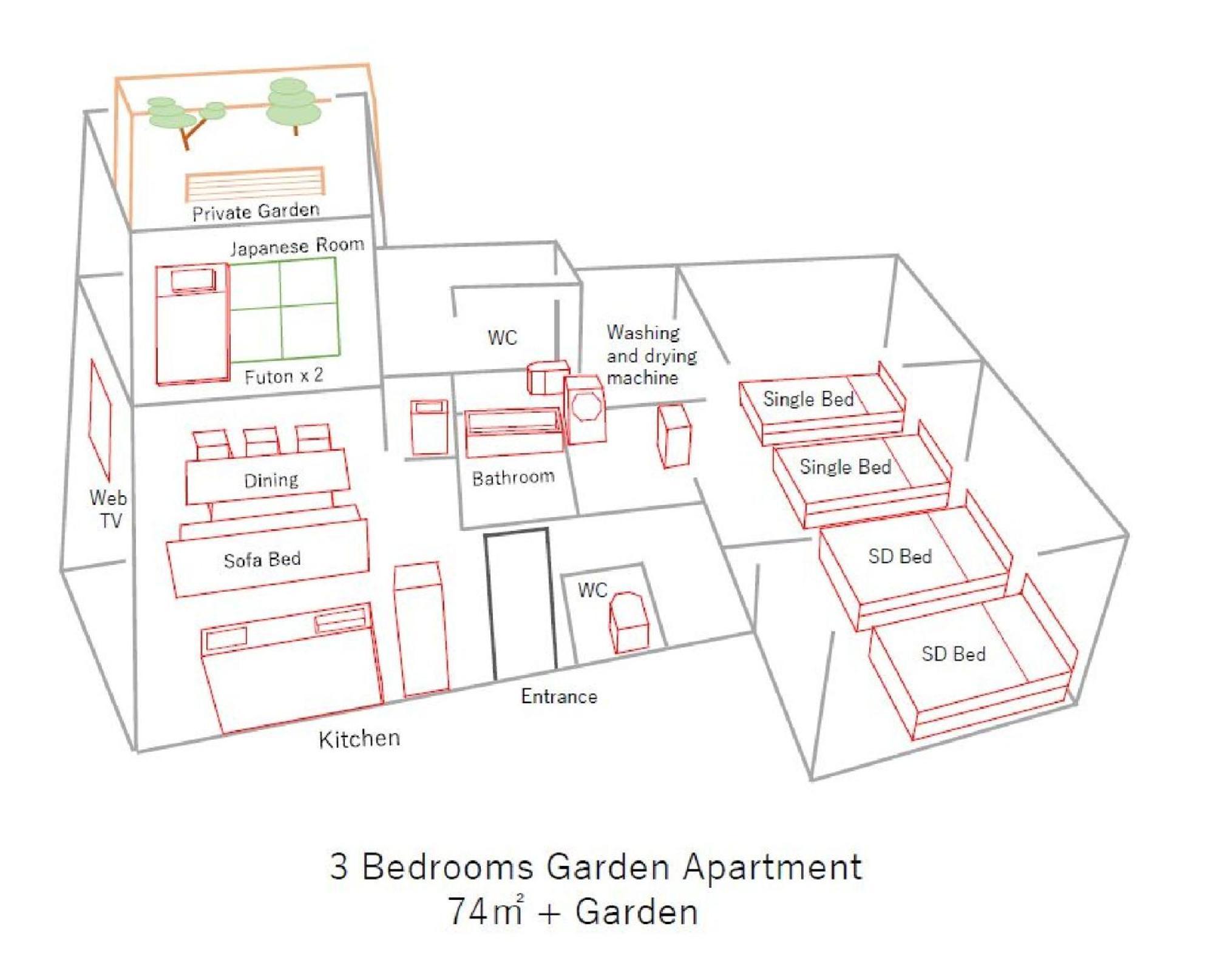 Klasso Tokyo Sumiyoshi Apartments Δωμάτιο φωτογραφία
